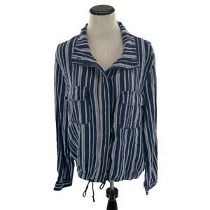 Supplies By Unionbay Linen Jacket Womens Size Medium Long Sleeves Drawstring NEW